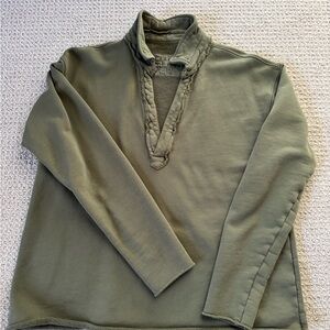 Frank & Eileen Olive Green Pullover Top